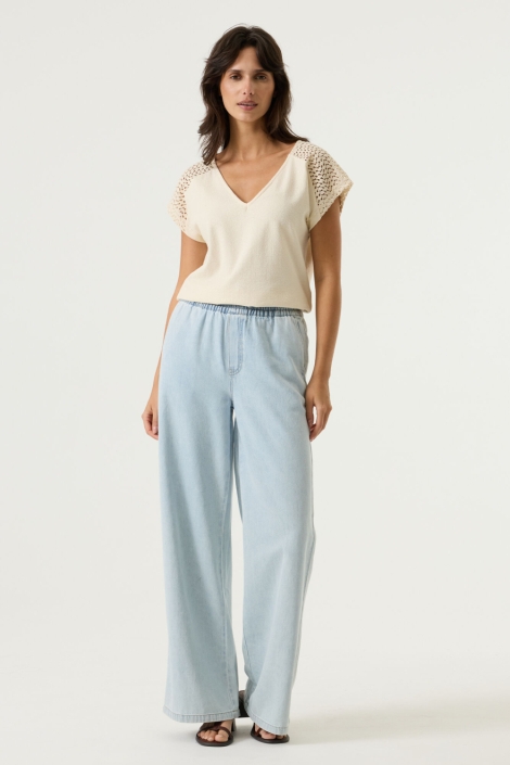 Garcia beige dames t-shirt | Model