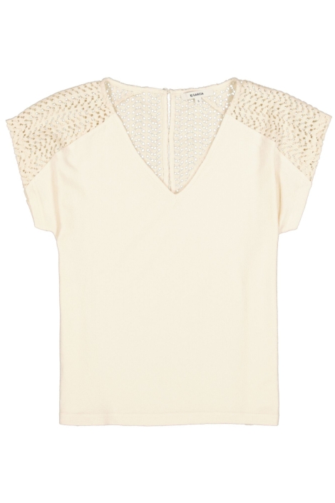 Garcia beige dames t-shirt | Vooraanzicht
