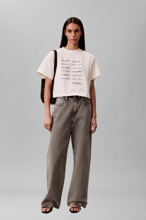 Calvin Klein beige dames t-shirt | Model