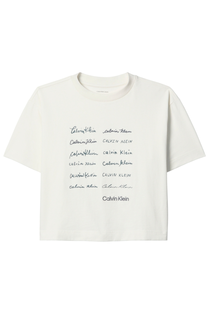 Calvin Klein beige dames t-shirt | Vooraanzicht