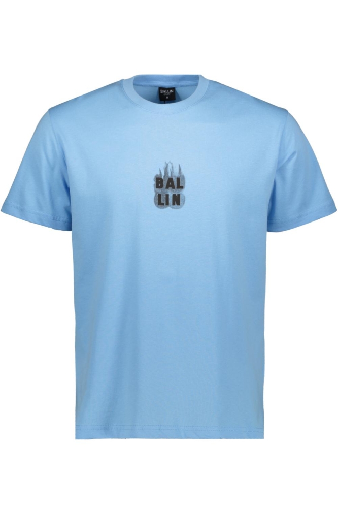 Ballin blauwe heren t-shirt | Vooraanzicht