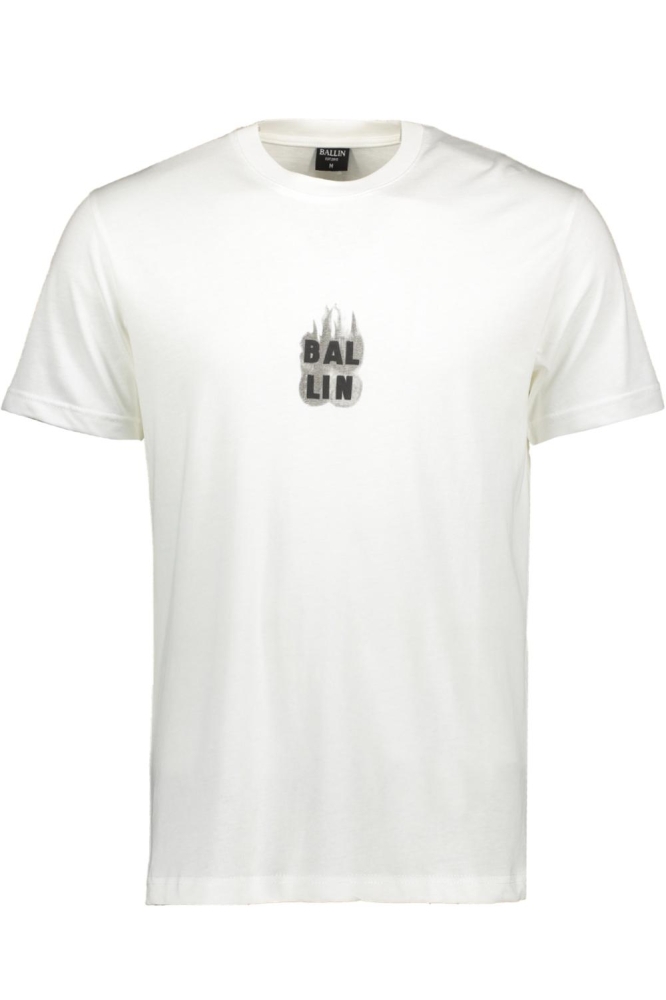 Ballin witte heren t-shirt | Vooraanzicht