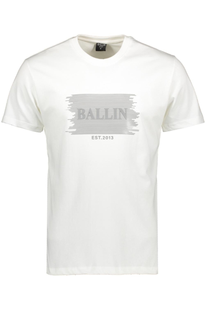 Ballin witte heren t-shirt | Vooraanzicht