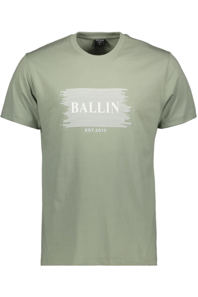 Ballin groene heren t-shirt | Vooraanzicht