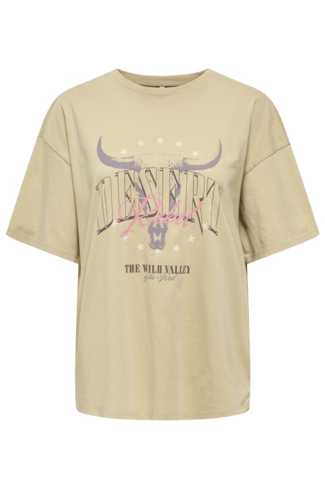 Only groene dames t-shirt | Vooraanzicht