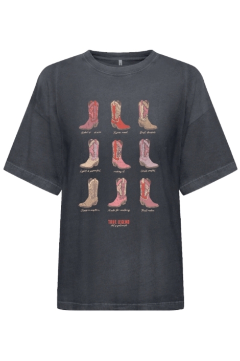 Only grijze dames t-shirt | Vooraanzicht