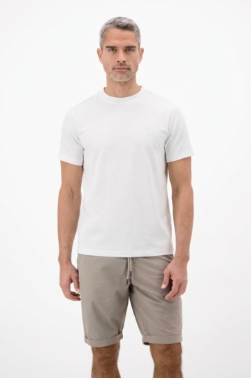 Lerros t-shirt/serafino 1/2 arm Wit