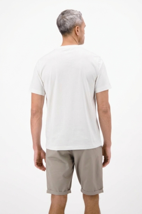 Lerros witte heren t-shirt | Model achteraanzicht