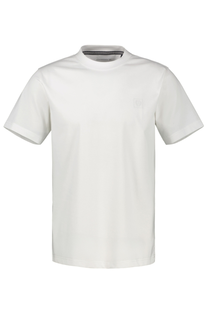 Lerros witte heren t-shirt | Vooraanzicht