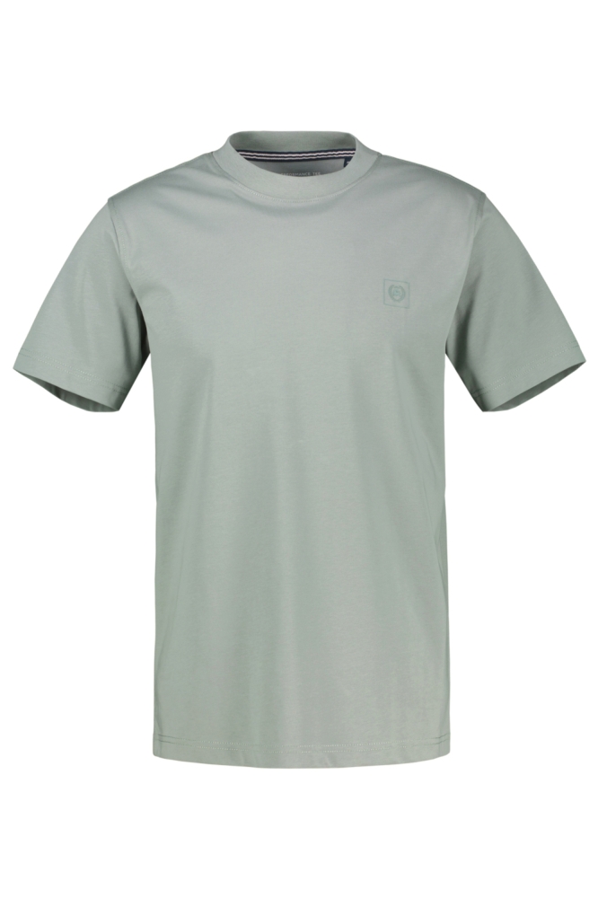 Lerros groene heren t-shirt | Vooraanzicht