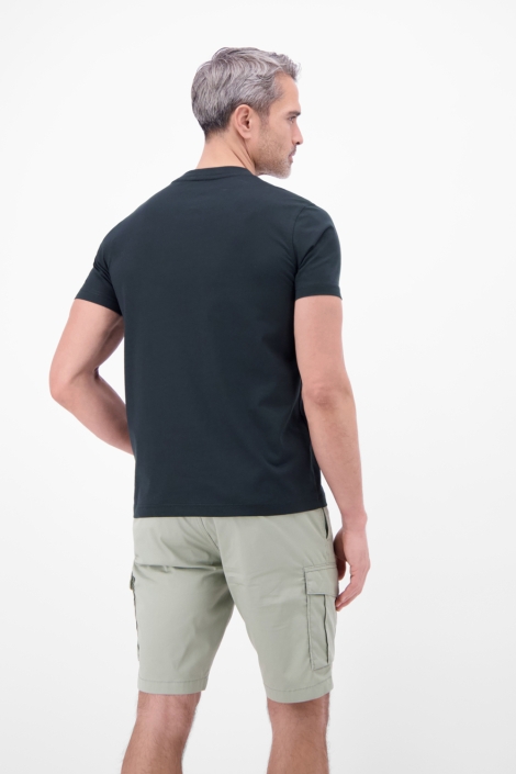 Lerros blauwe heren t-shirt | Model achteraanzicht