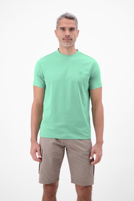 Lerros groene heren t-shirt | Model vooraanzicht