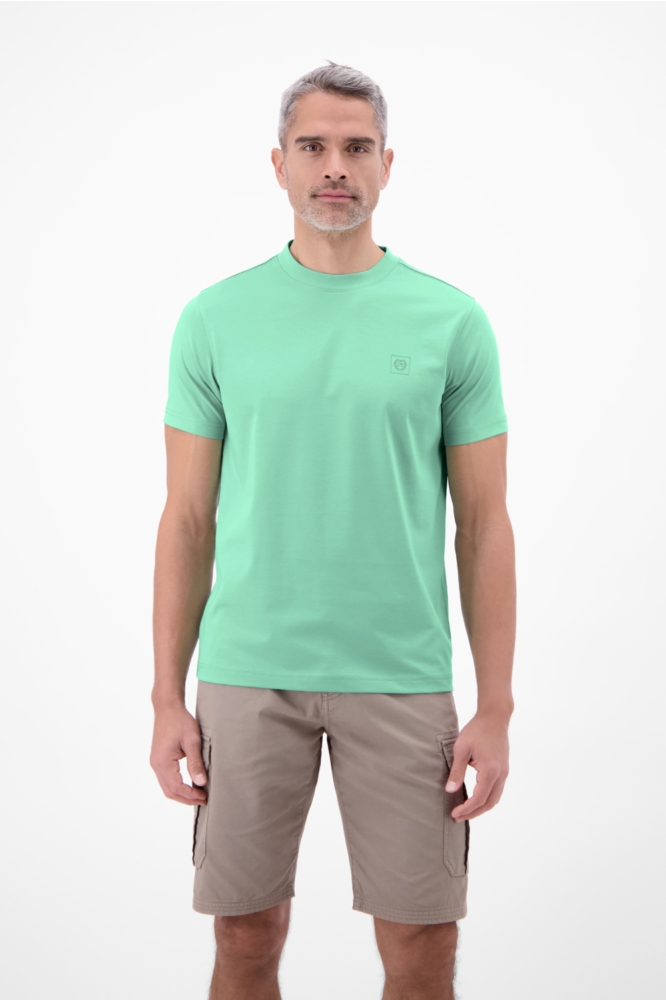 Lerros groene heren t-shirt | Model vooraanzicht