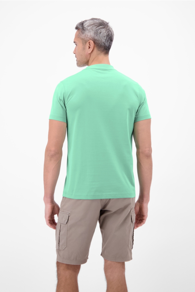 Lerros groene heren t-shirt | Model achteraanzicht