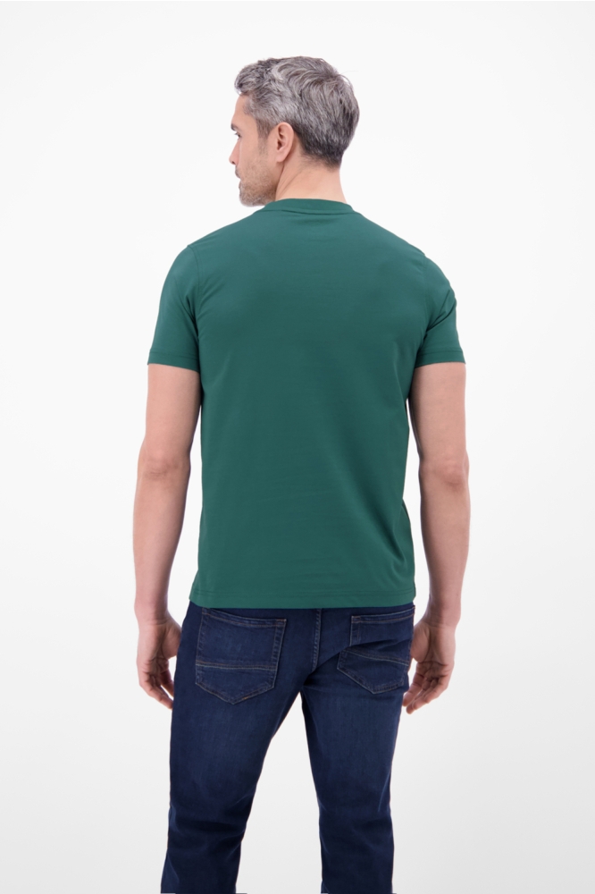 Lerros groene heren t-shirt | Model achteraanzicht