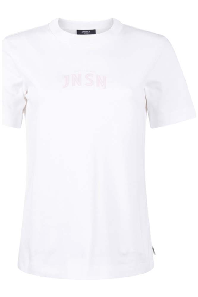 Juffrouw Jansen witte dames t-shirt | Vooraanzicht