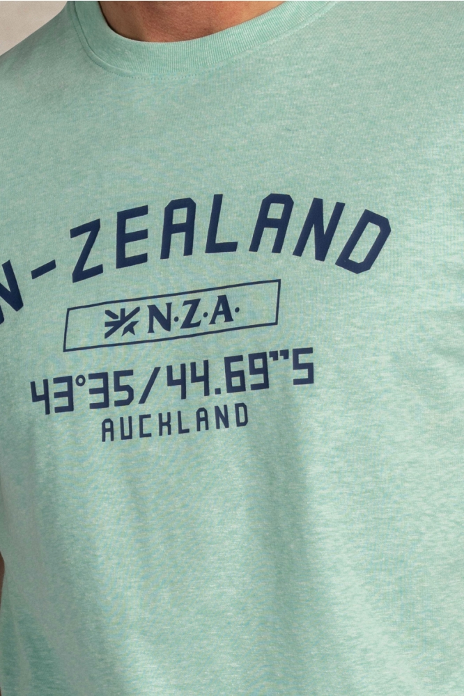 NZA groene heren t-shirt | Close up