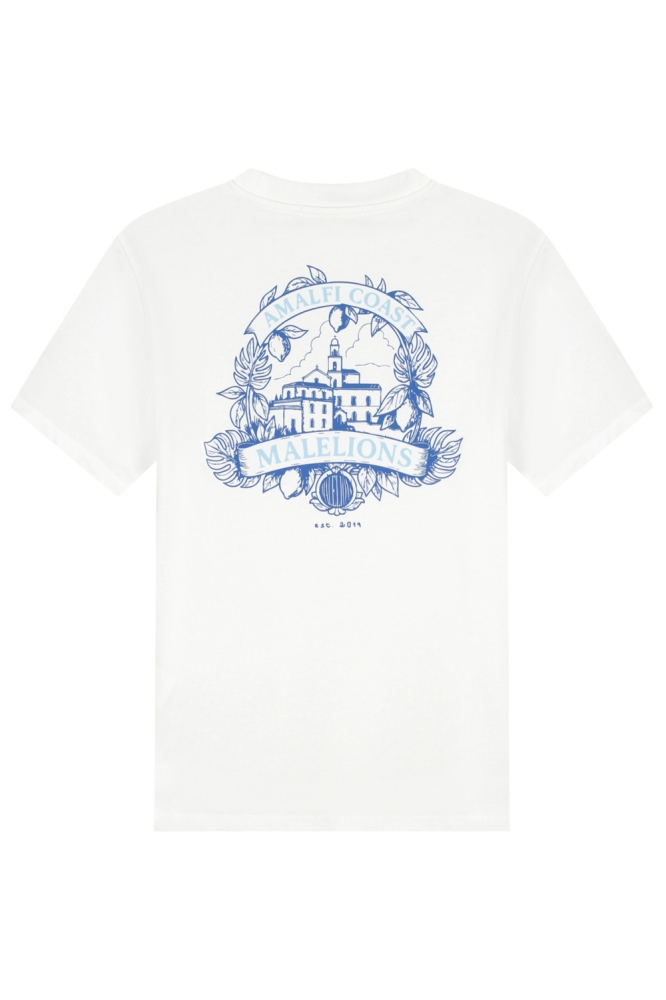 Malelions witte heren t-shirt | Achteraanzicht