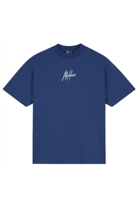 Malelions blauwe heren t-shirt | Vooraanzicht