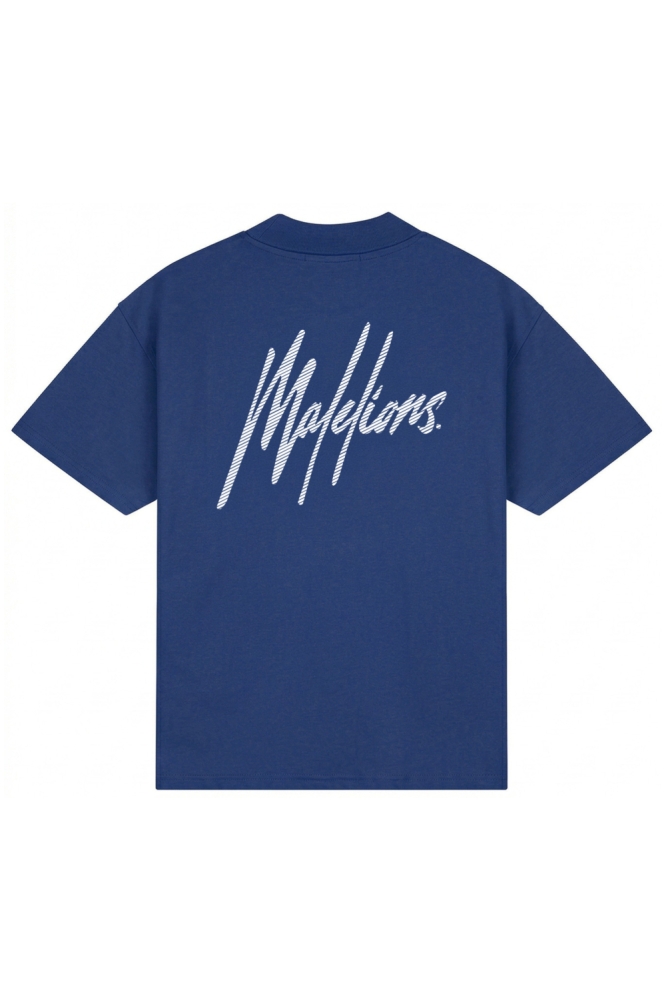 Malelions blauwe heren t-shirt | Achteraanzicht