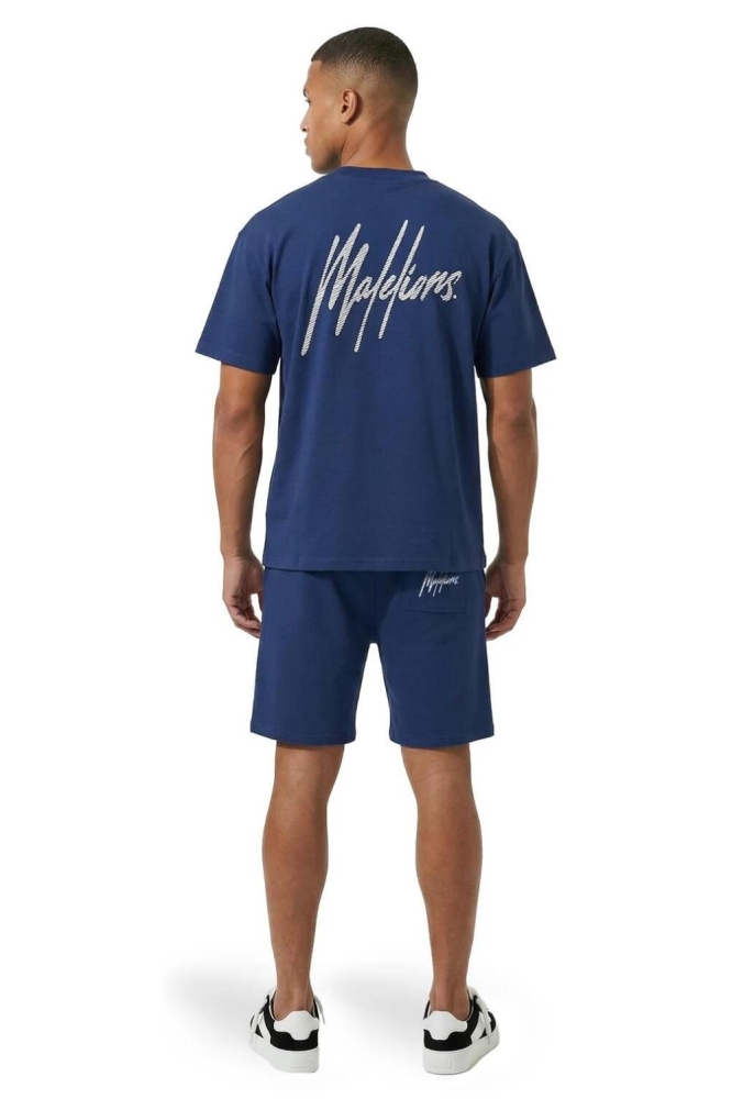 Malelions blauwe heren t-shirt | Model