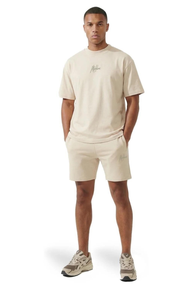 Malelions taupe heren t-shirt | Model