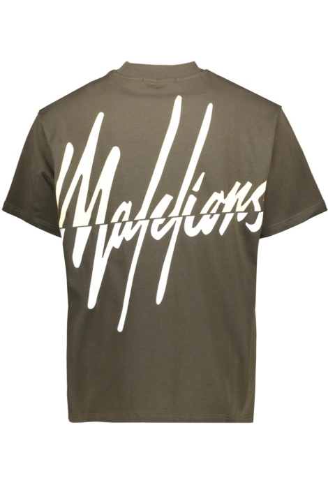 Malelions groene heren t-shirt | Achteraanzicht