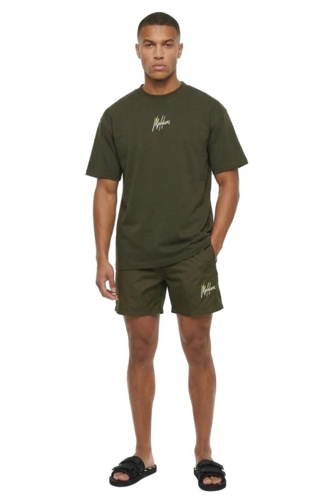 Malelions groene heren t-shirt | Model