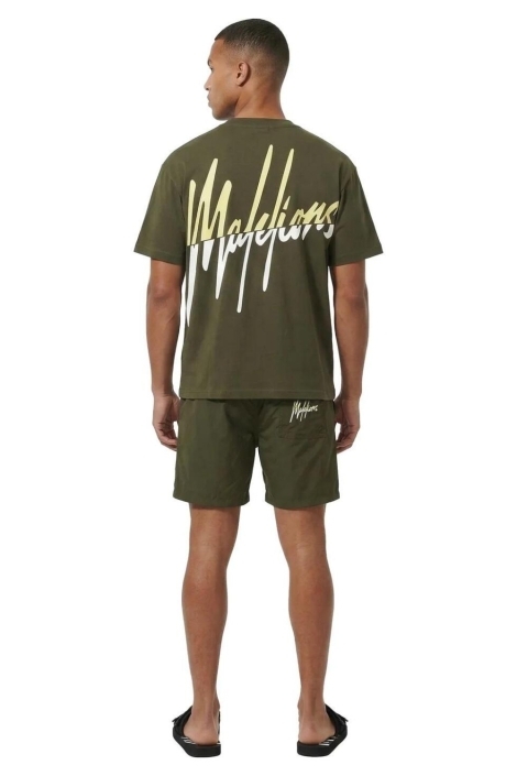 Malelions groene heren t-shirt | Model
