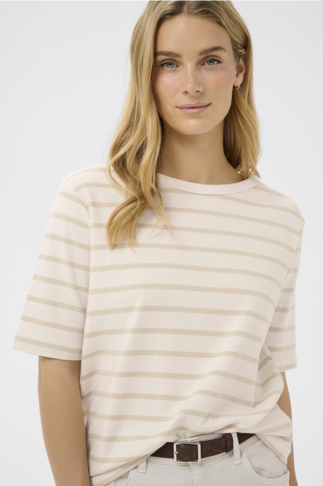 Part Two beige dames t-shirt | Close up