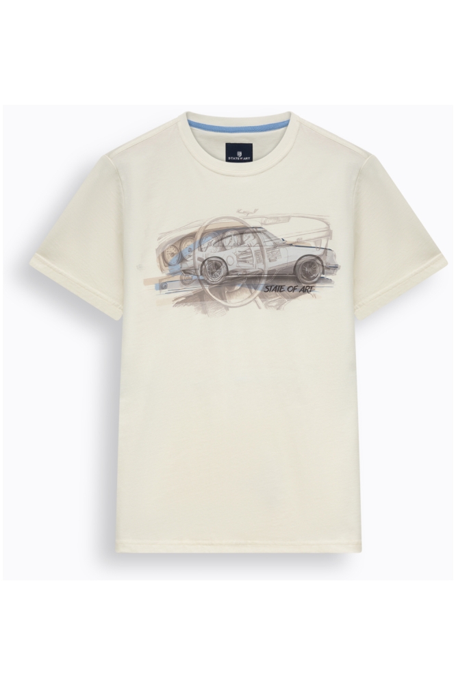 State of Art witte heren t-shirt | Vooraanzicht