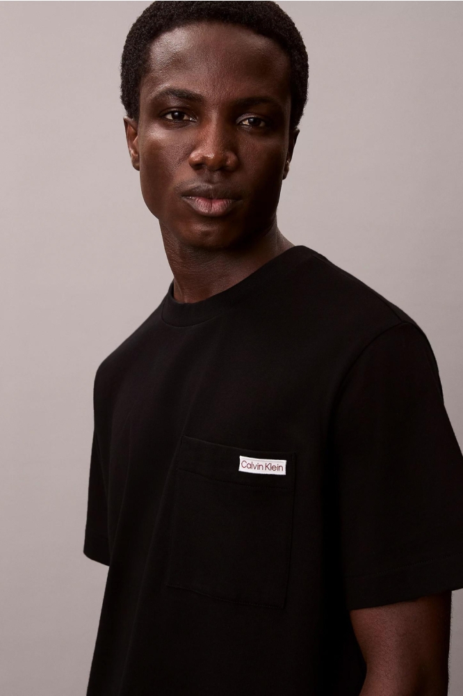 Calvin Klein zwarte heren t-shirt | Close up