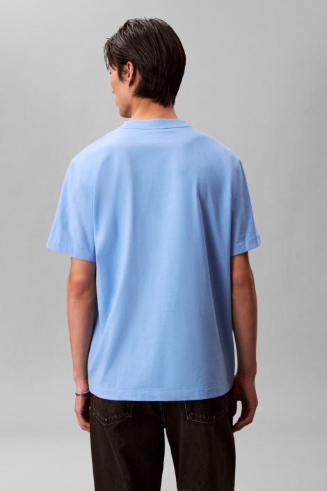 Calvin Klein blauwe heren t-shirt | Model achteraanzicht