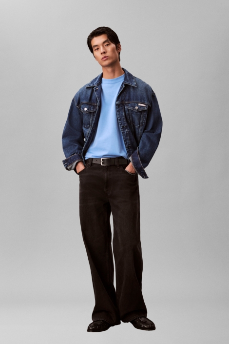 Calvin Klein blauwe heren t-shirt | Model