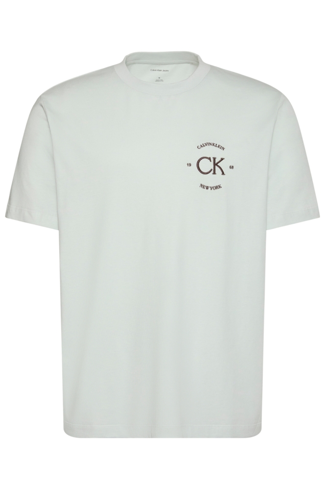 Calvin Klein groene heren t-shirt | Vooraanzicht