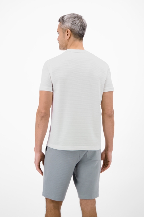 Lerros witte heren t-shirt | Model achteraanzicht