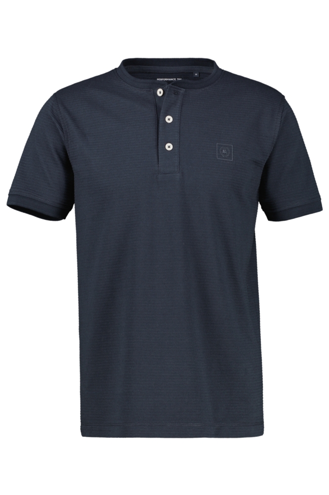 Lerros blauwe heren t-shirt | Vooraanzicht