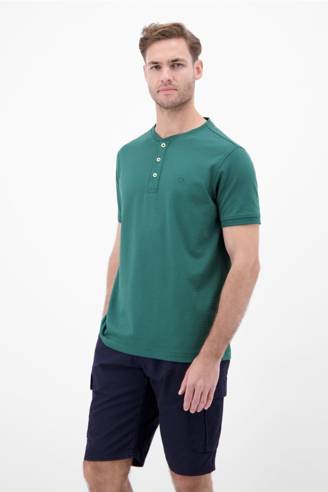 Lerros groene heren t-shirt | Model zijaanzicht