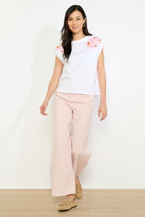 LolaLiza witte dames t-shirt | Model