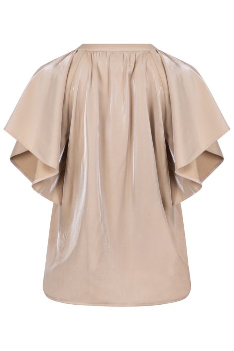 Nukus zand dames blouse | Achteraanzicht