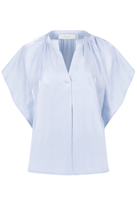 Nukus blauwe dames blouse | Vooraanzicht