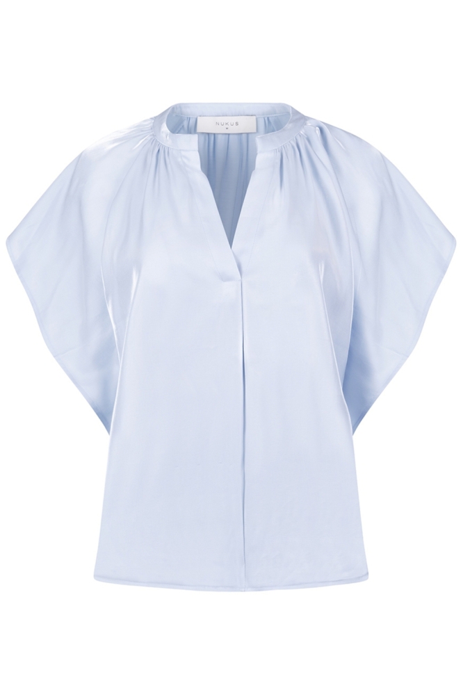 Nukus blauwe dames blouse | Vooraanzicht