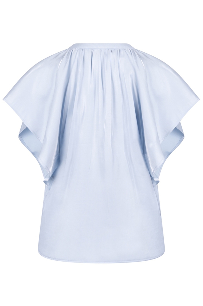 Nukus blauwe dames blouse | Achteraanzicht