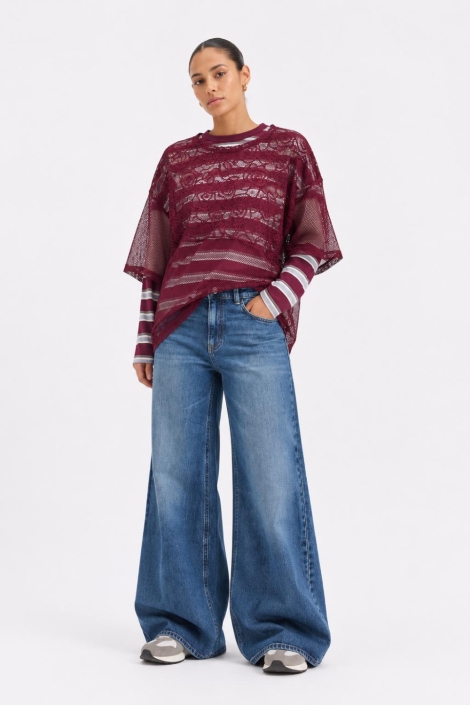 Noisy may bordeaux dames t-shirt | Model