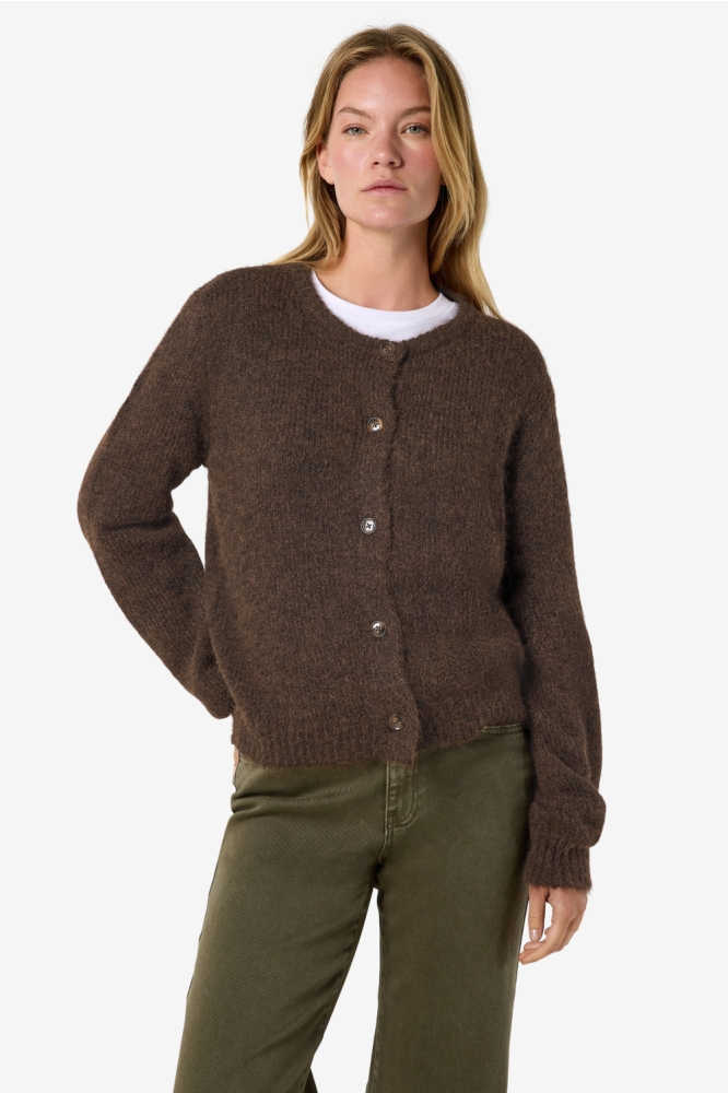 Noisy may bruine dames vest | Model vooraanzicht