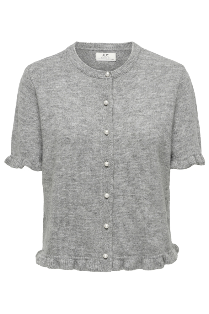 Jacqueline de Yong grijze dames vest | Vooraanzicht