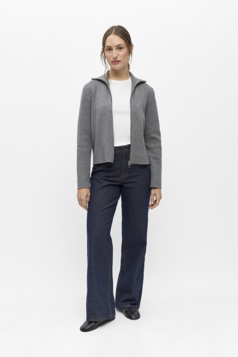 Object grijze dames vest | Model