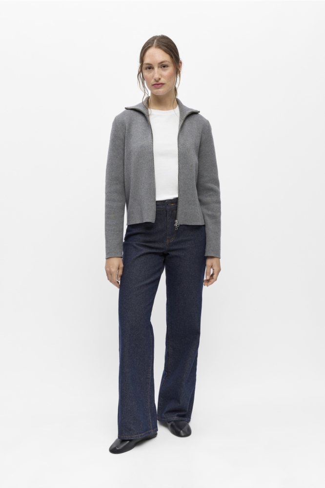 Object grijze dames vest | Model