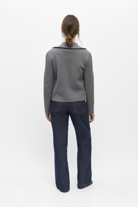 Object grijze dames vest | Model
