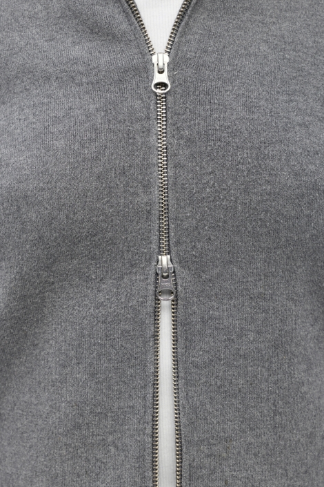 Object grijze dames vest | Close up